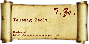 Taussig Zsolt névjegykártya